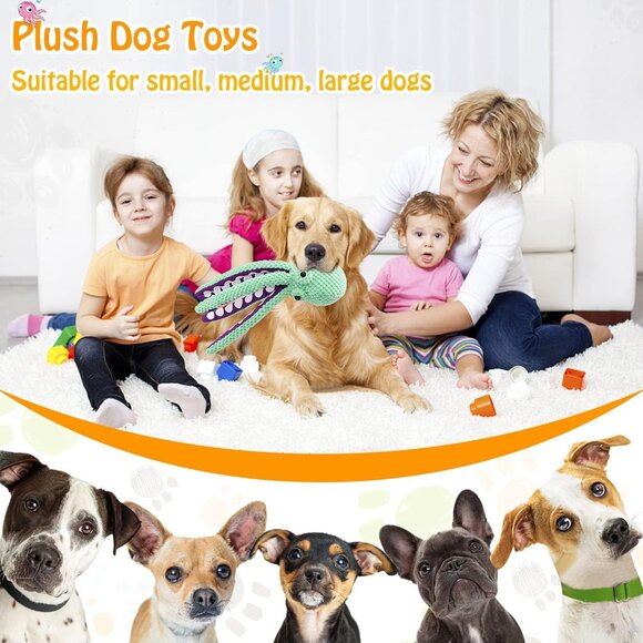 Large Squeaky Dog Toys- Plush Dog Toys with Soft Fabric for Small, Medium, and L - Picture 2 of 8